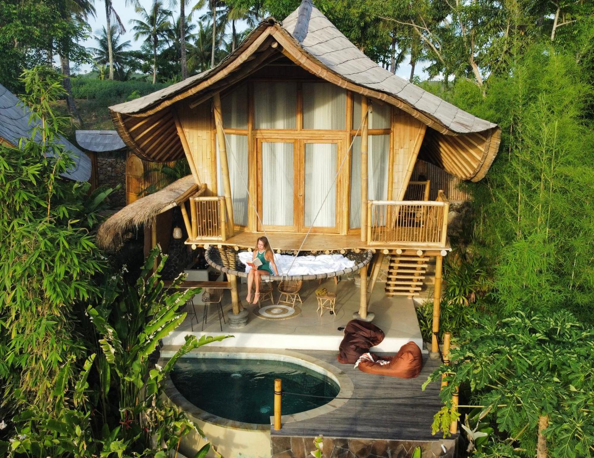 Kalma Bamboo Eco Lodge Kuta  Экстерьер фото
